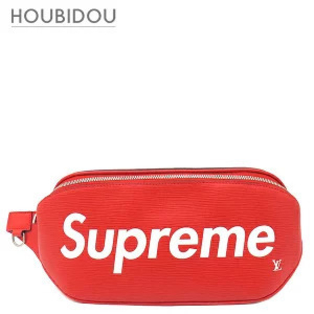 Louis Vuitton body bag Supreme x bum Epi leather red waist collaboration